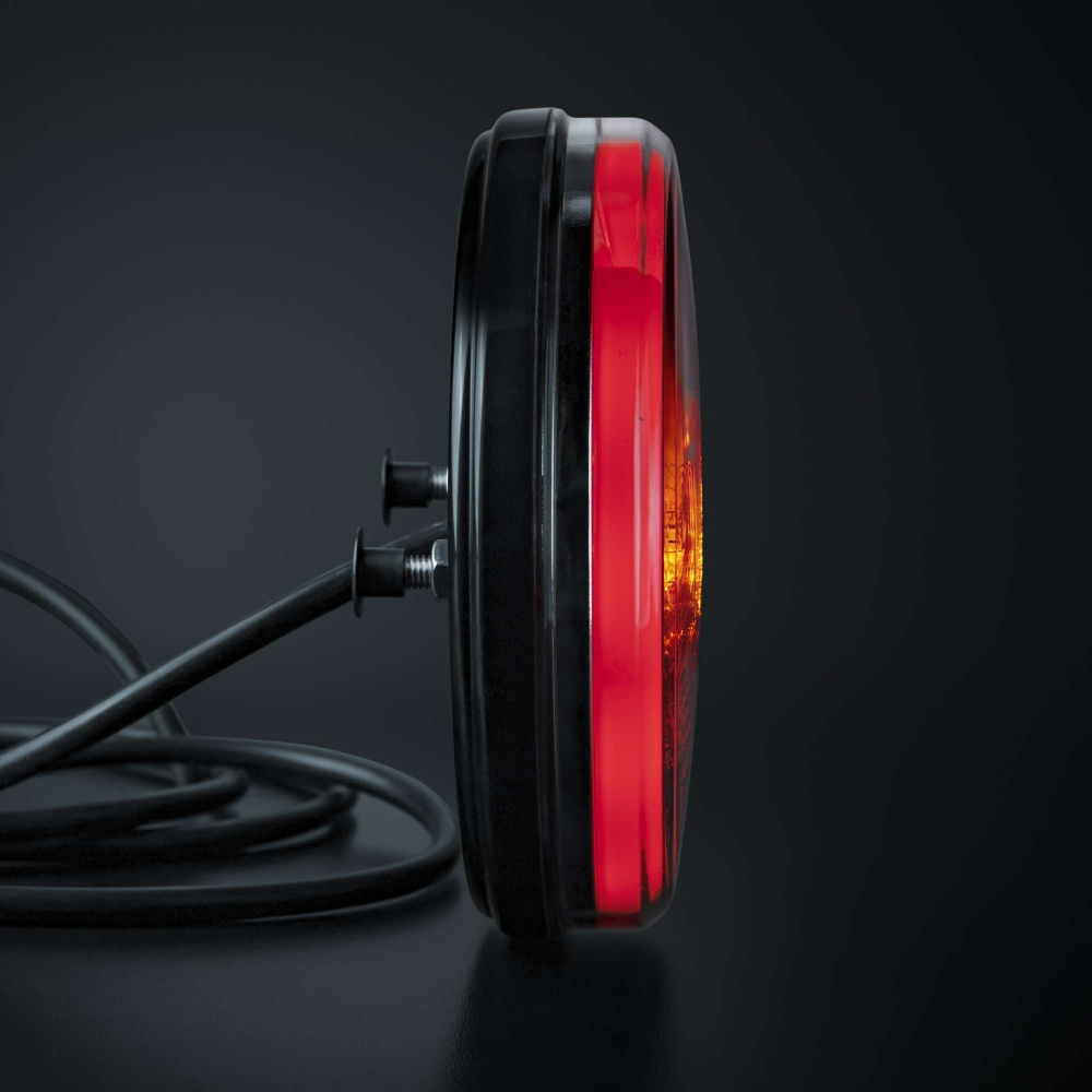 Strands Rückleuchte LED 3 Kammern 12-24V, 142Mm Durchmesser. Schluss/Brems/dyn. Blinker