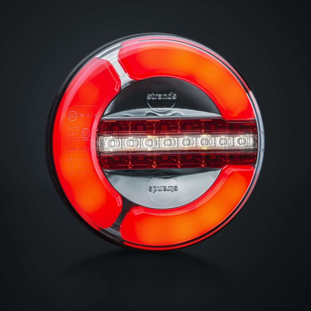 Strands Rückleuchte LED 3 Kammern 12-24V, 142Mm Durchmesser Pos./Rückfahr/Dimm