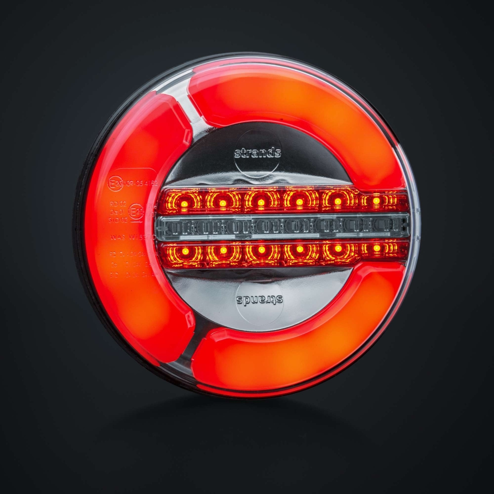 Strands Rückleuchte LED 3 Kammern 12-24V, 142Mm Durchmesser Pos./Rückfahr/Dimm