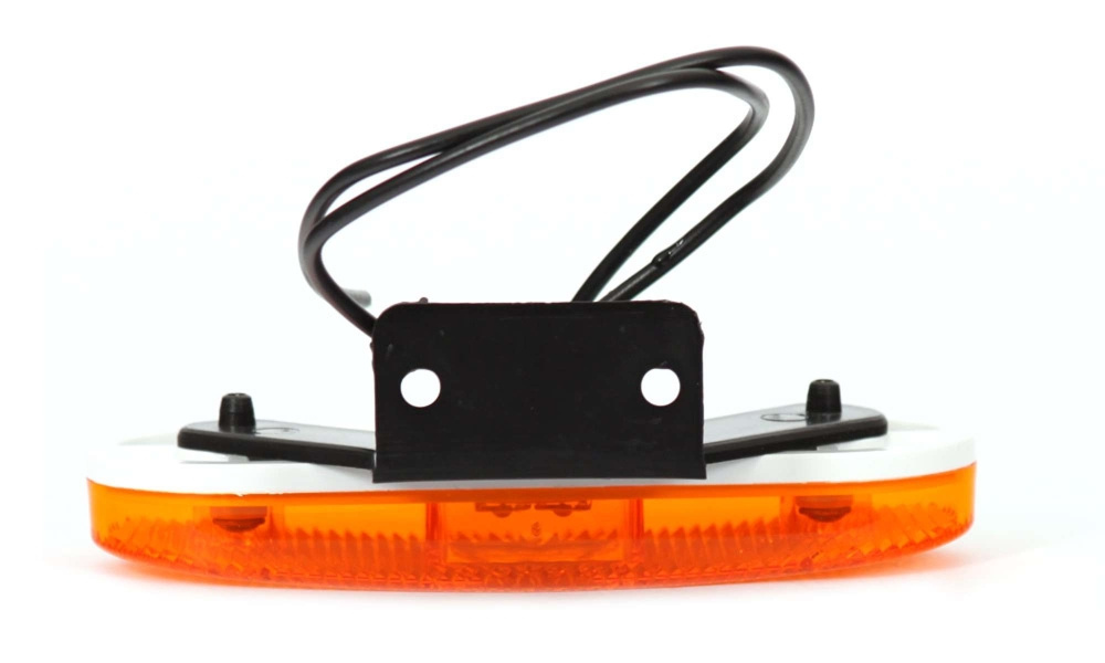 Strands Seitenmarkierungsleuchte orange 12-24V mit Halterung und Reflektor. E-geprüft. LED