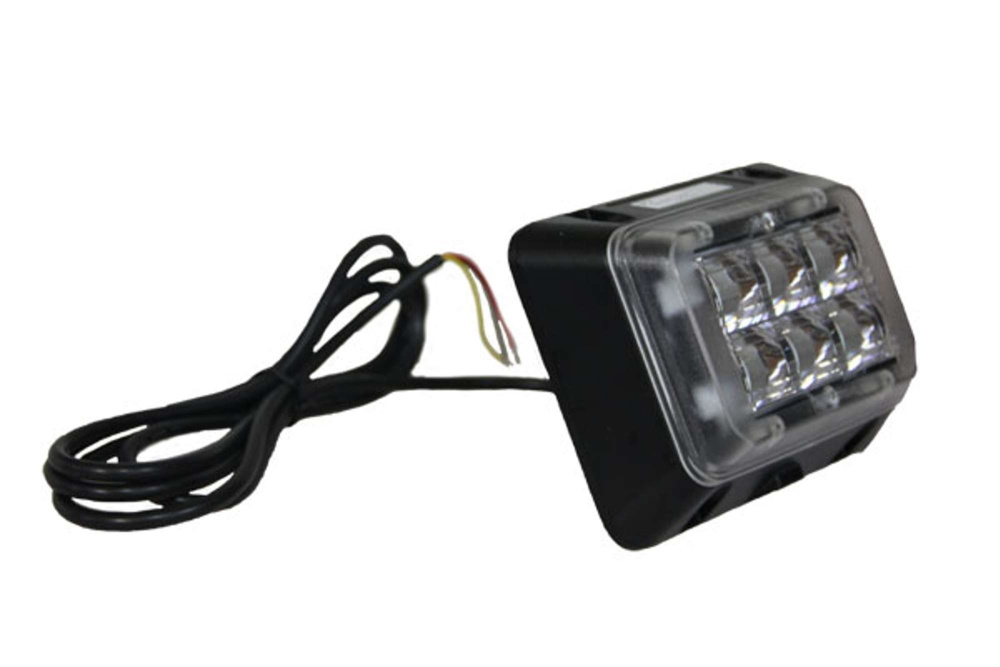 Strands gerichtetes Blitzlicht rechteckig orange LED Flachmontage