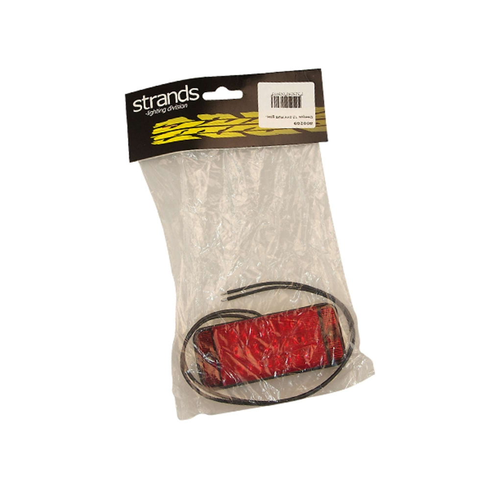 Strands Nebelscheinwerfer 12-24V rotes Glas, E-geprüft.