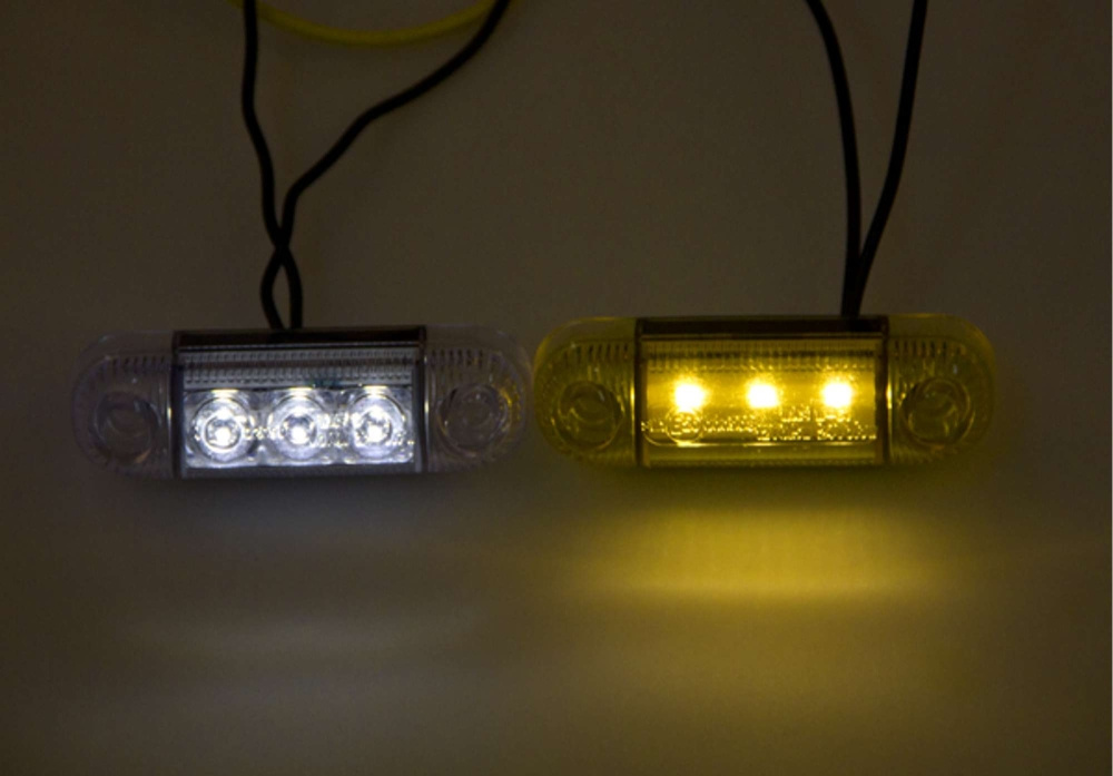 Strands Positionslicht 3 LED gelb, 12-24V