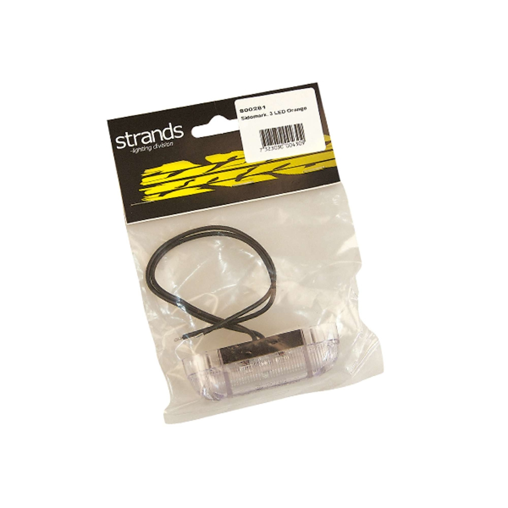 Strands Seitenmarkierungsleuchte 3 LED orange, 12-24V, E-geprüft