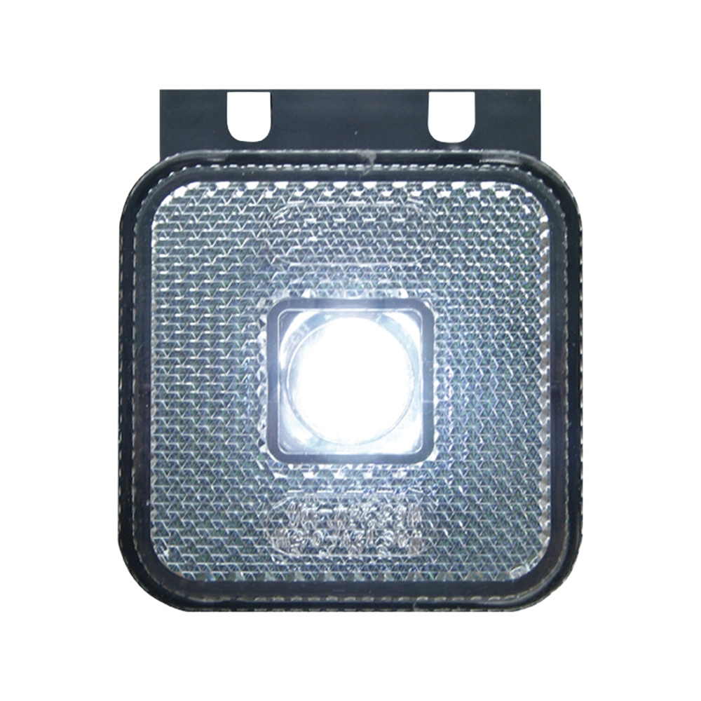 Strands Positionslicht weiß LED 12-24V, inkl. Winkelhalterung. E-geprüft