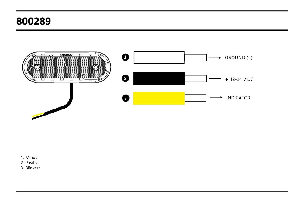 Strands Seitenmarkierungsleuchte/Blinker LED 12-24V IP68 E-geprüft, inkl. Winkelhalterung und Reflektor. Blinker wechselnd