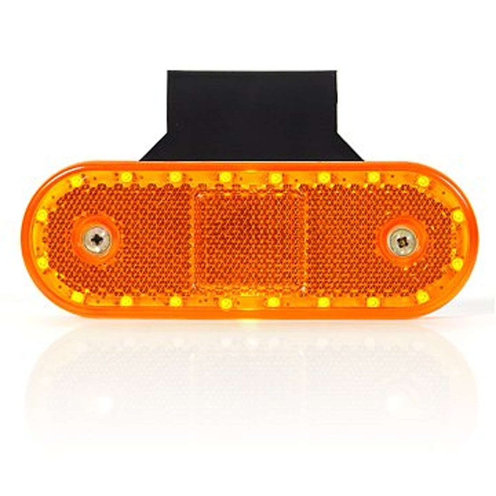 Strands Seitenmarkierungsleuchte LED 12-24V, inkl. Winkelhalterung und Reflektor.