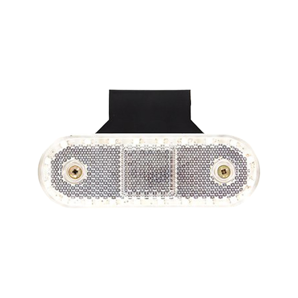 Strands Positionslicht weiß LED 12-24V, inkl. Winkelhalterung.