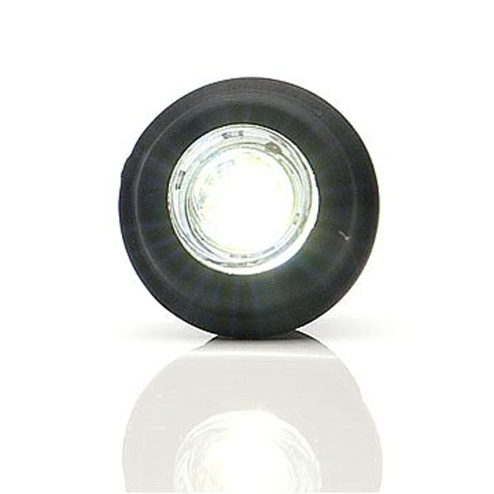 Strands Positionslicht weiß LED 12-24V., passt in 21 mm Loch. E-geprüft.