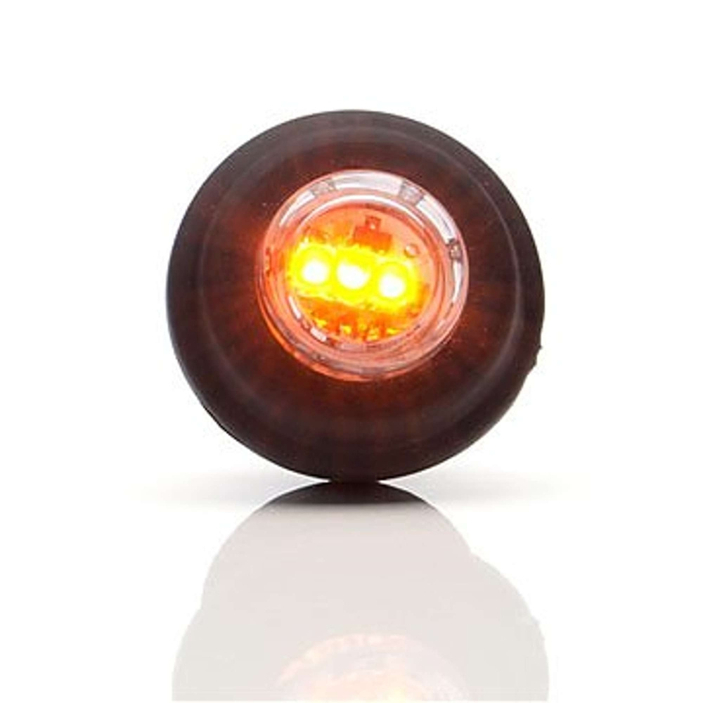 Strands Seitenmarkierungsleuchte LED 12-24V., passt in 21 mm Loch. E-geprüft. Orange