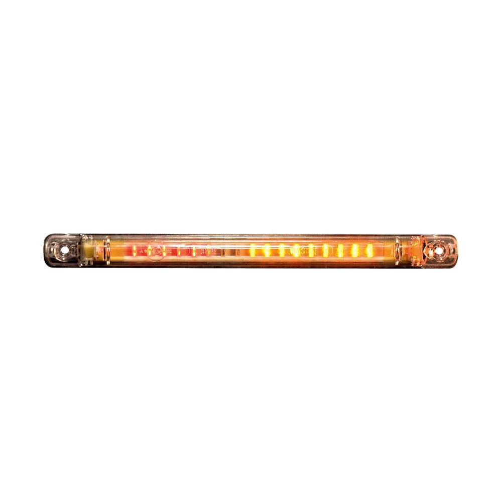 Strands faseroptisch Rück-/Brems-/Blinklicht, 237 mm lang 12-24V, weißes Glas