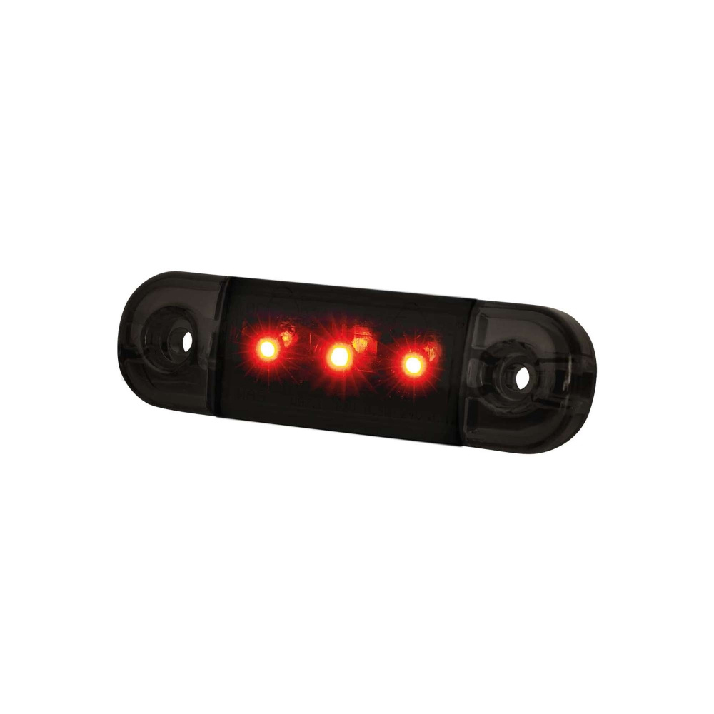 Strands Dark Knight Slim Positionsleuchte 3 LED, rote LED, klares Glas
