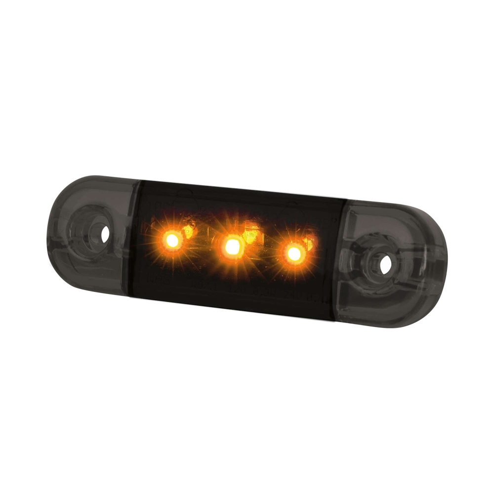 Strands Dark Knight Slim Seitenmarkierungsleuchte 3 LED, orange LED, klares Glas