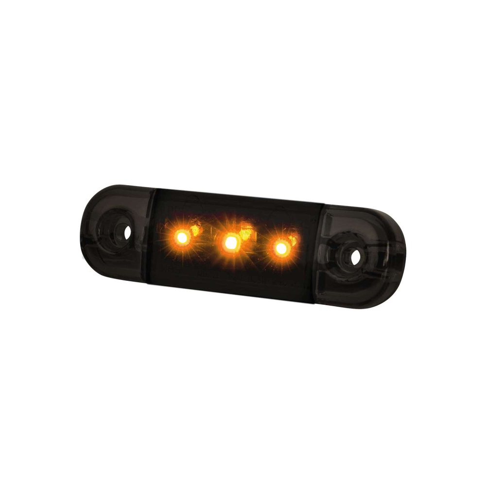 Strands Dark Knight Slim Seitenmarkierungsleuchte 3 LED, orange LED, klares Glas