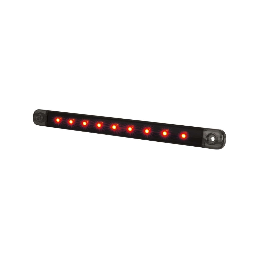 Strands Dark Knight Slim Positionsleuchte 9 LED, rote LED, klares Glas