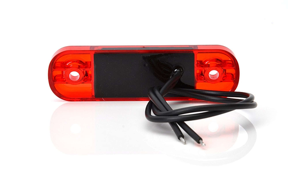 Strands Positionsleuchte Rot Slim 3 LED, 9-36V IP68. E-geprüft.