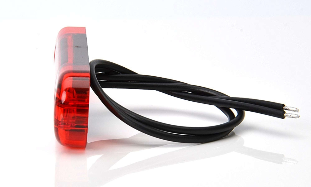 Strands Positionsleuchte Rot Slim 3 LED, 9-36V IP68. E-geprüft.