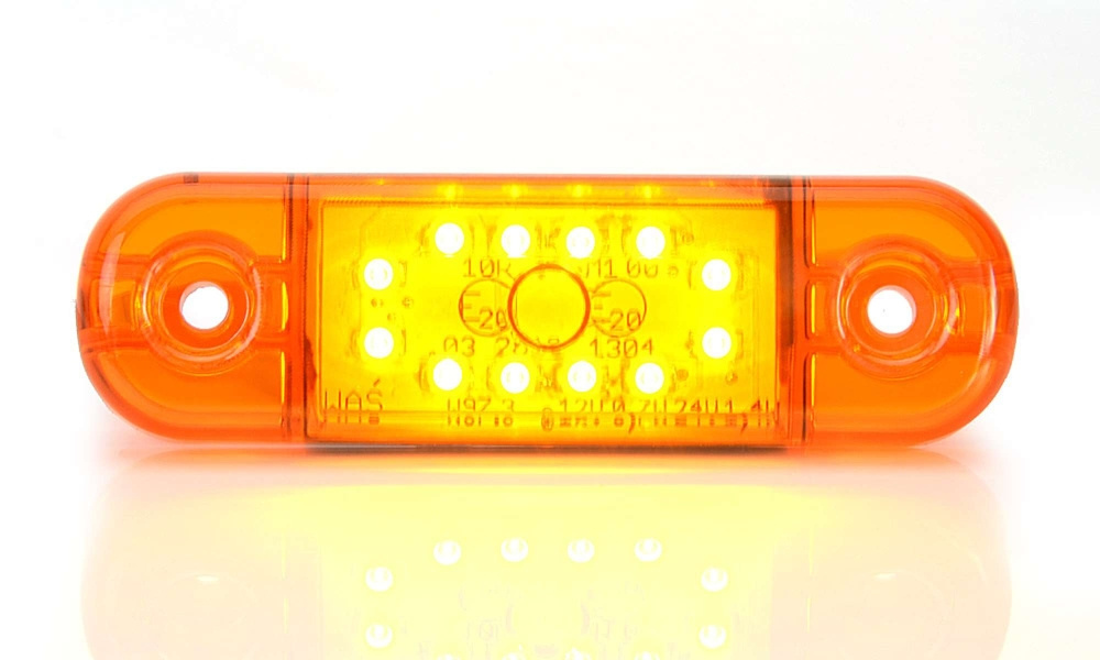 Strands Seitenmarkierungsleuchte Slim 12 LED, 9-36V IP68. E-geprüft.