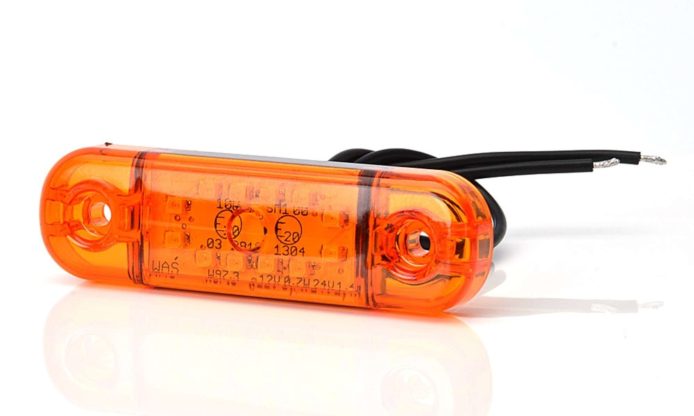 Strands Seitenmarkierungsleuchte Slim 12 LED, 9-36V IP68. E-geprüft.