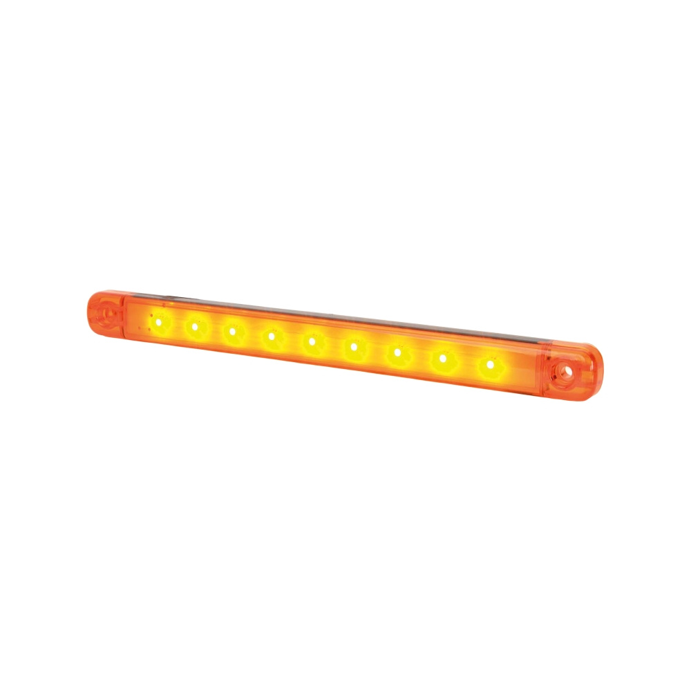 Strands Seitenmarkierungsleuchte Orange Slim 9 LED, 9-36V IP68. E-geprüft.