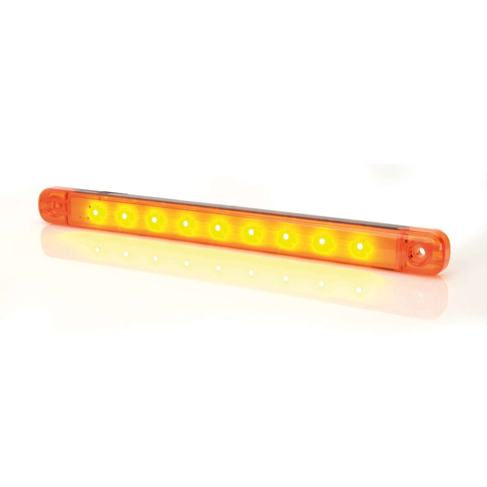 Strands Seitenmarkierungsleuchte Orange Slim 9 LED, 9-36V IP68. E-geprüft.