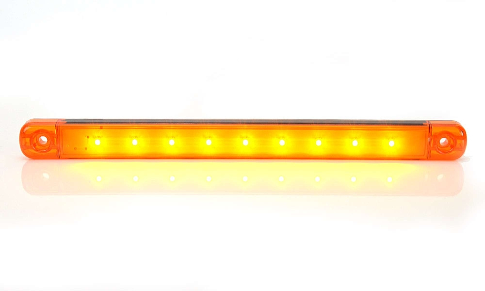 Strands Seitenmarkierungsleuchte Orange Slim 9 LED, 9-36V IP68. E-geprüft.