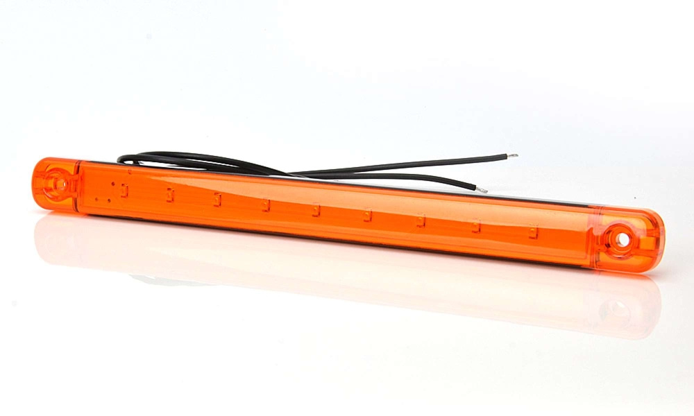 Strands Seitenmarkierungsleuchte Orange Slim 9 LED, 9-36V IP68. E-geprüft.