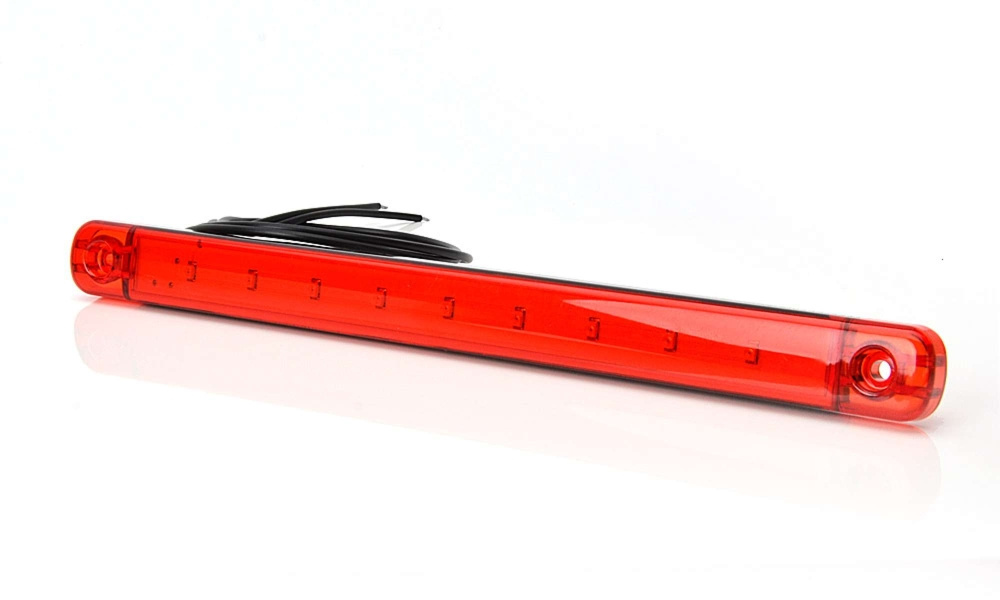 Strands Positionsleuchte Rot Slim 9 LED, 9-36V IP68. E-geprüft.