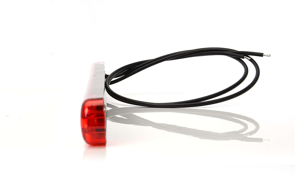 Strands Positionsleuchte Rot Slim 9 LED, 9-36V IP68. E-geprüft.