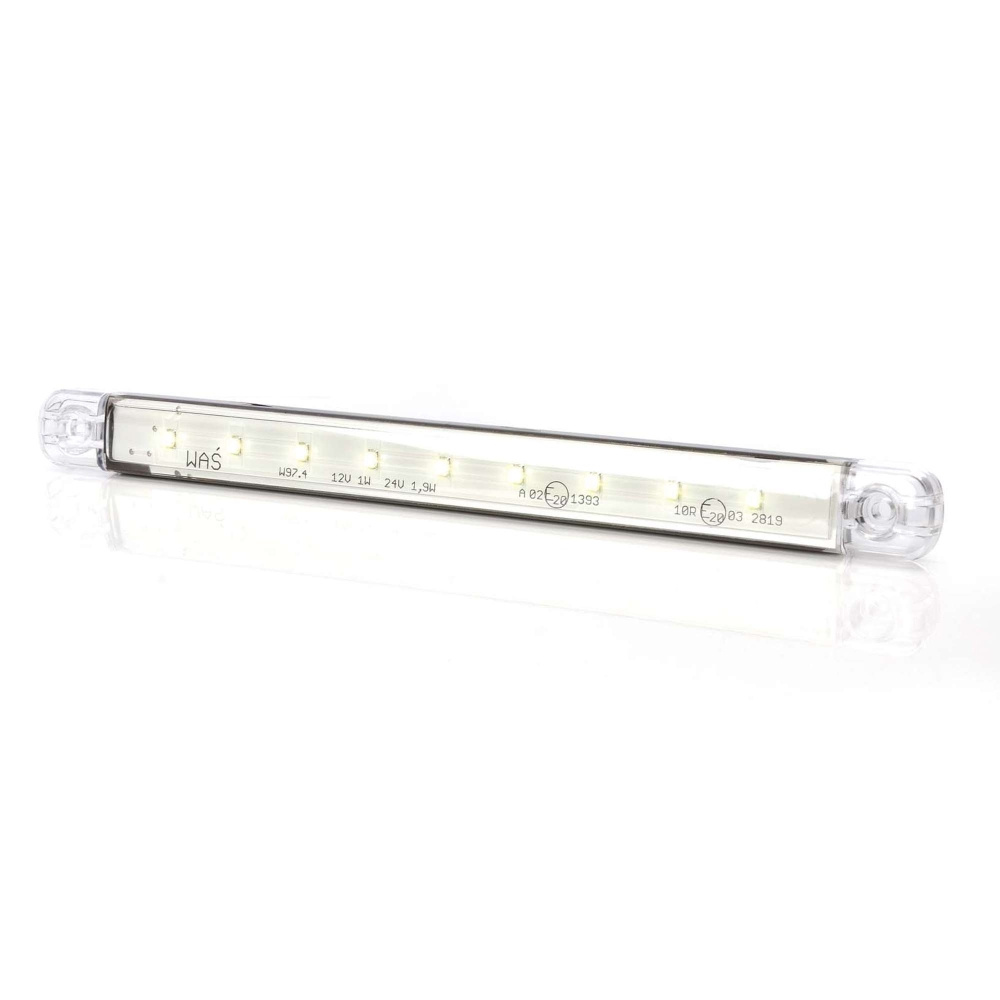 Strands Positionsleuchte Weiß Slim 9 LED, 9-36V IP68. E-geprüft.