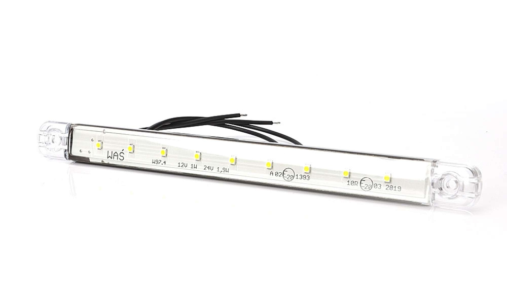 Strands Positionsleuchte Weiß Slim 9 LED, 9-36V IP68. E-geprüft.