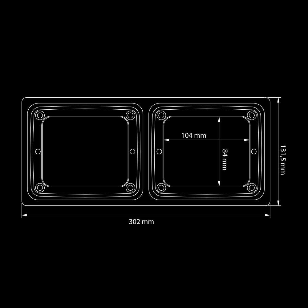 Strands Ize LED Frame Double- Horizontal