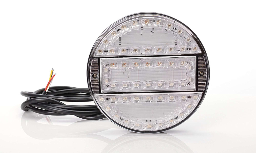 Strands Rund LED 3 Kammer 12-24V, 142 mm Durchmesser, klare Linse