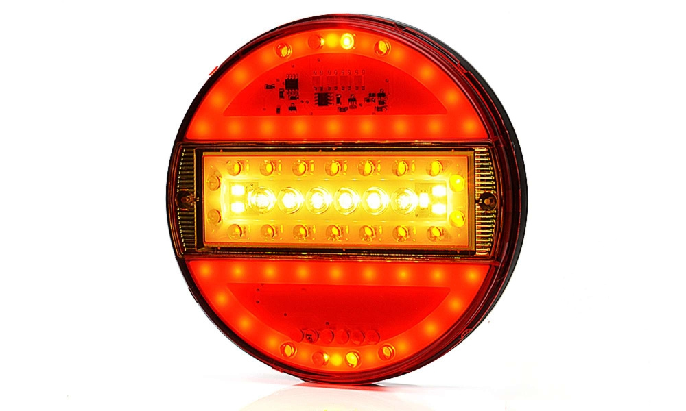 Strands Rund LED 5 Kammer 12-24V, 142 mm Durchmesser, farbige Linse