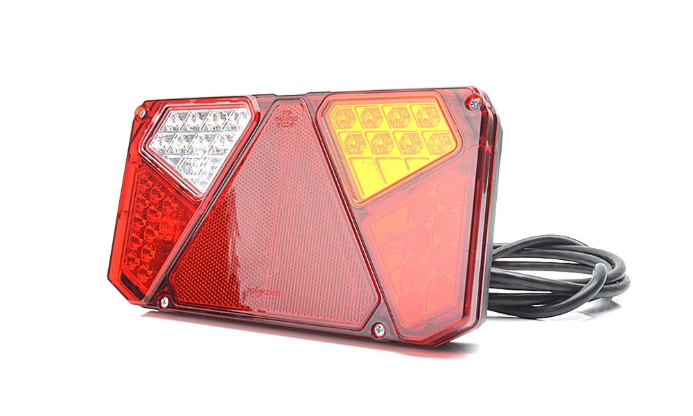 Strands 5-Kammer-LED-Rückleuchte rechts, 12-24V DC hinten, Bremslicht, Rückfahrlicht, Dimmlicht, Blinker