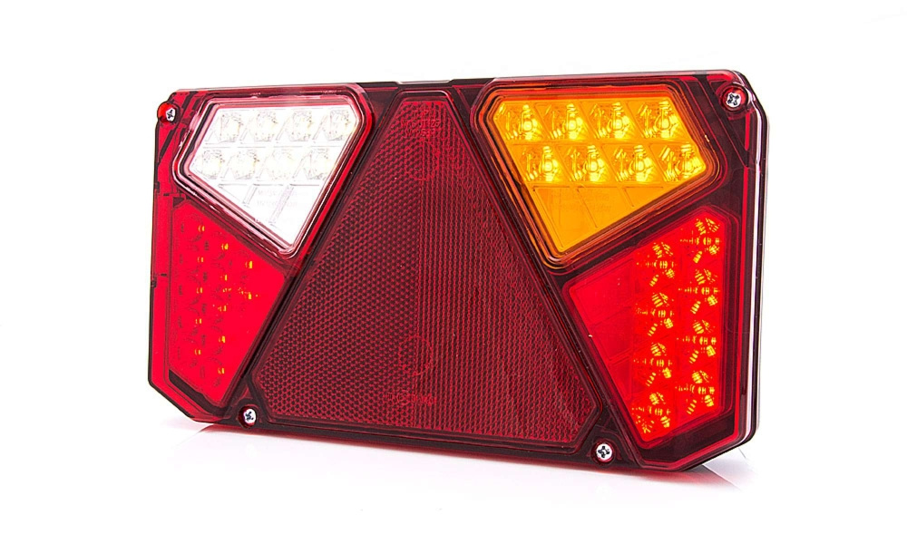 Strands 5-Kammer-LED-Rückleuchte rechts, 12-24V DC hinten, Bremslicht, Rückfahrlicht, Dimmlicht, Blinker
