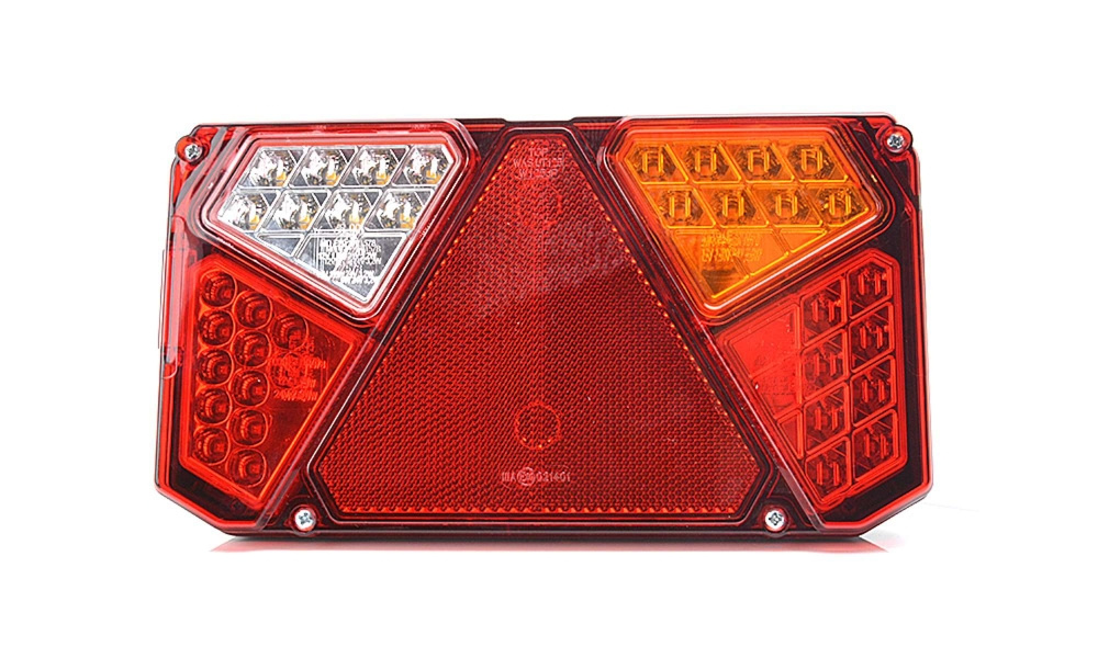 Strands 5-Kammer-LED-Rückleuchte rechts, 12-24V DC hinten, Bremslicht, Rückfahrlicht, Dimmlicht, Blinker