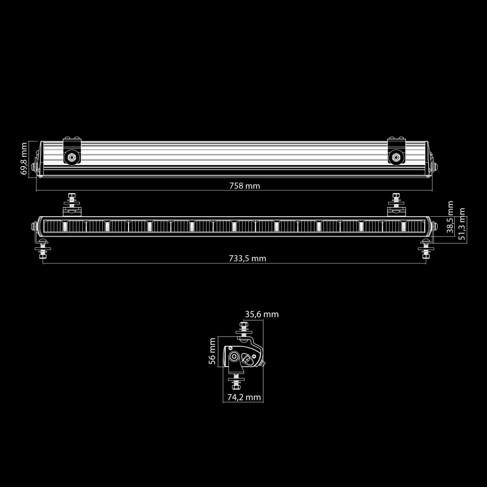 Strands Dark Knight NUUK LED-Leiste 30