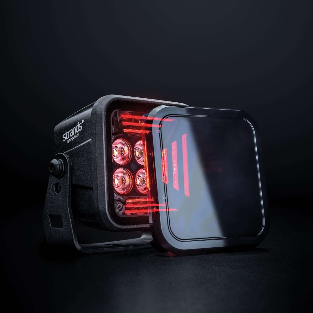 Strands Dark Knight Fortex Arbeitsleuchte 38W Rot