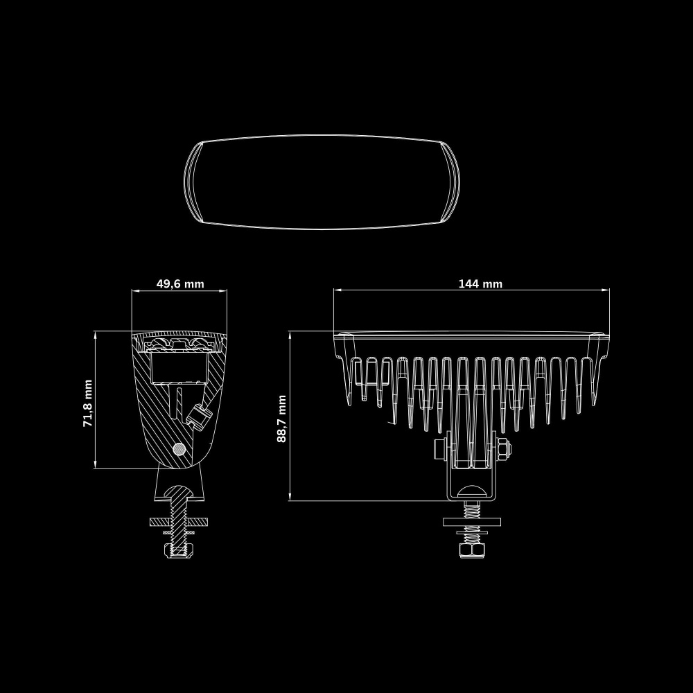 Strands NUUK E-Line Schwarz R 13W