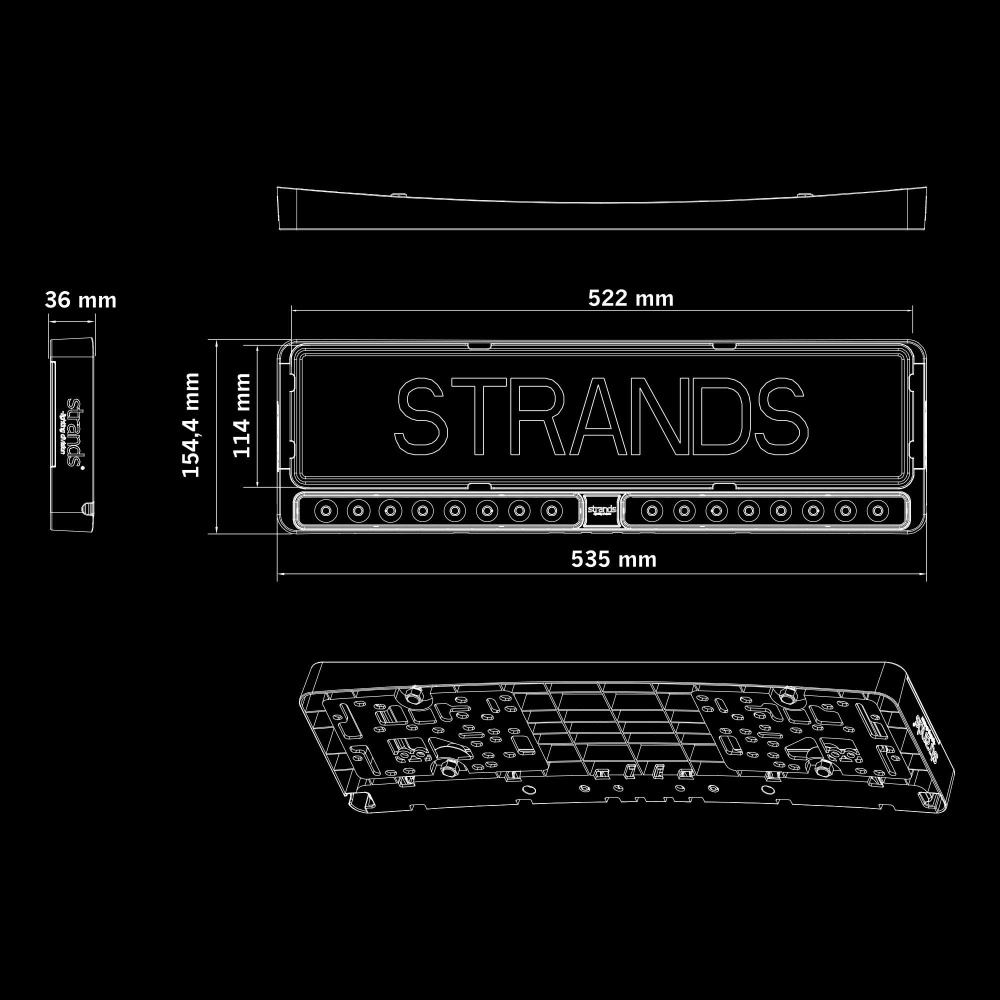 Strands NUUK E-Line Duo schwarze LED-Leiste 2X10