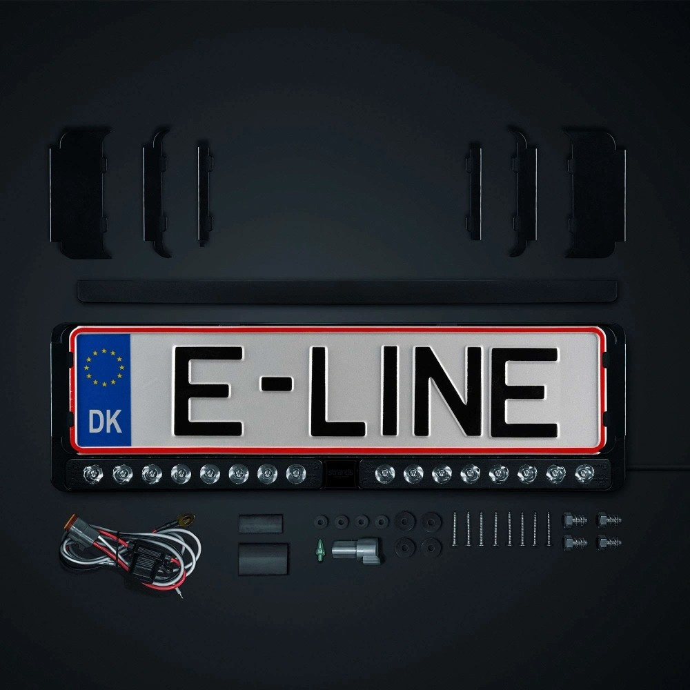 Strands Nuuk E-Line Duo DK/FI/AT, LED-Leiste mit Kennzeichenhalter, schwarz