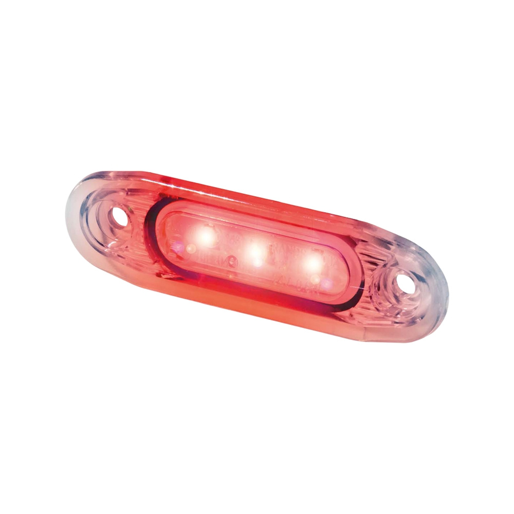 Strands Positionslicht Sld Rot LED, weißes Glas, 79X26Mm, 5 m Kabel
