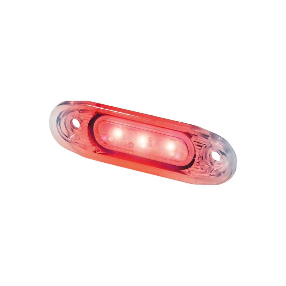 Strands Positionslicht Sld Rot LED, weißes Glas, 79X26Mm, 5 m Kabel