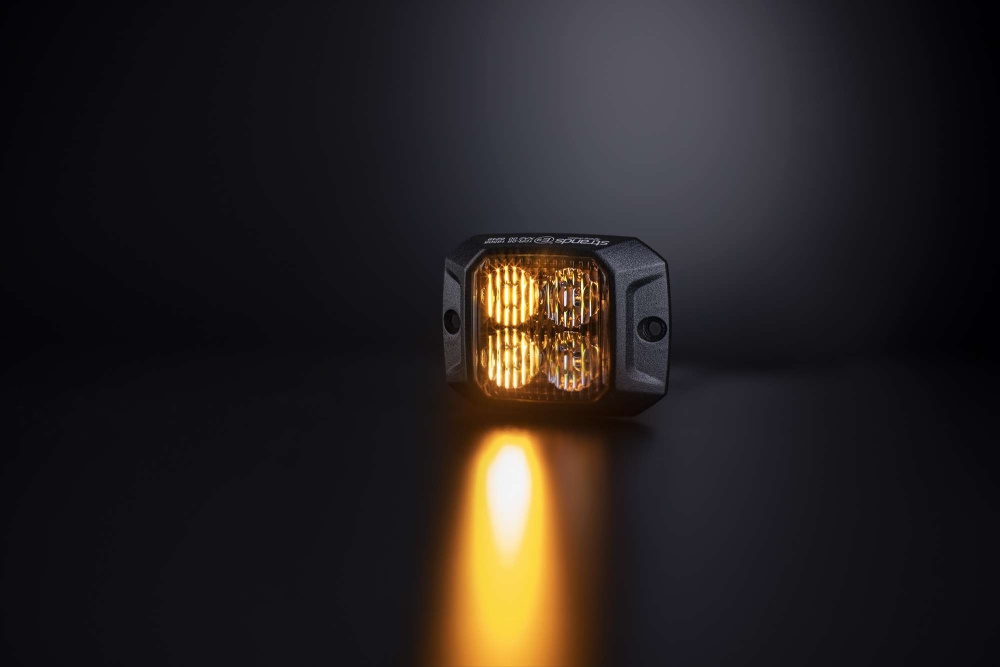 Strands Duo gerichtetes Blitzlicht orange/weiß 4 LED