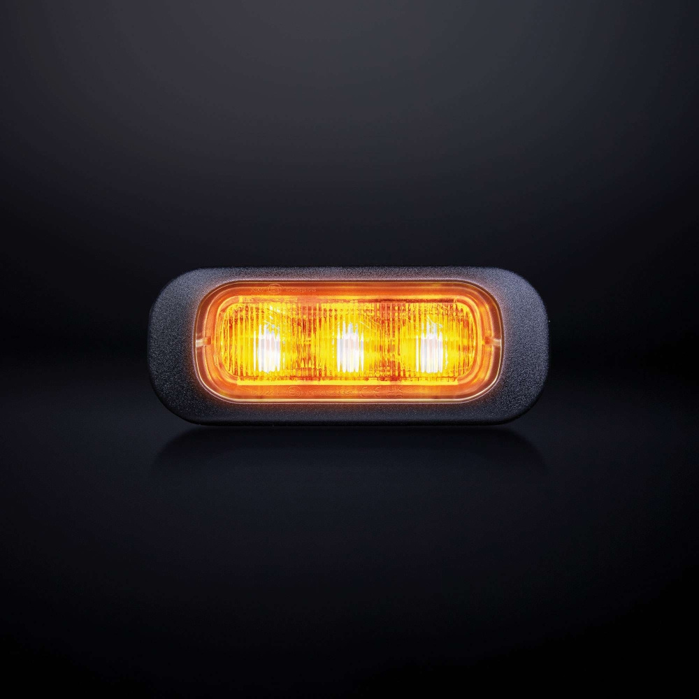 Strands Dark Knight gerichtetes Blitzlicht orange 3 LED klare Linse