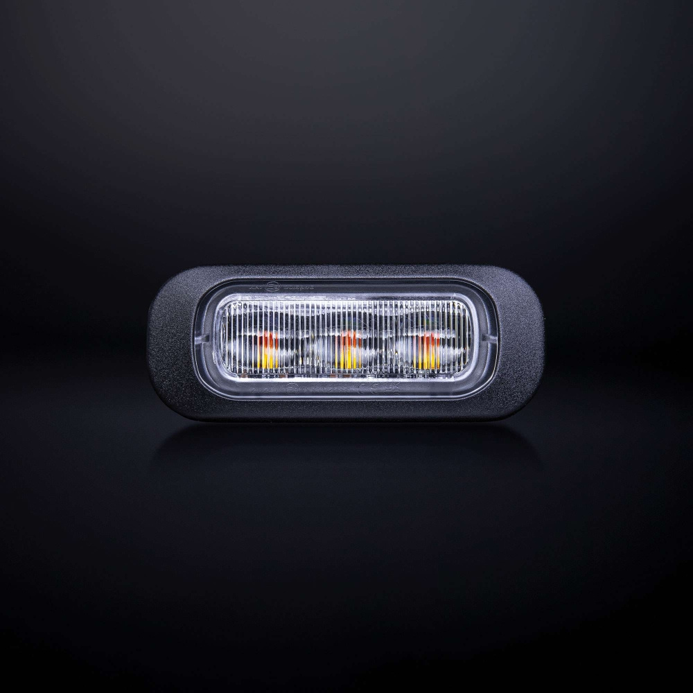 Strands Dark Knight gerichtetes Blitzlicht orange 3 LED klare Linse