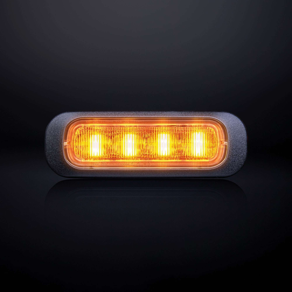 Strands Dark Knight gerichtetes Blitzlicht orange 4 LED klare Linse