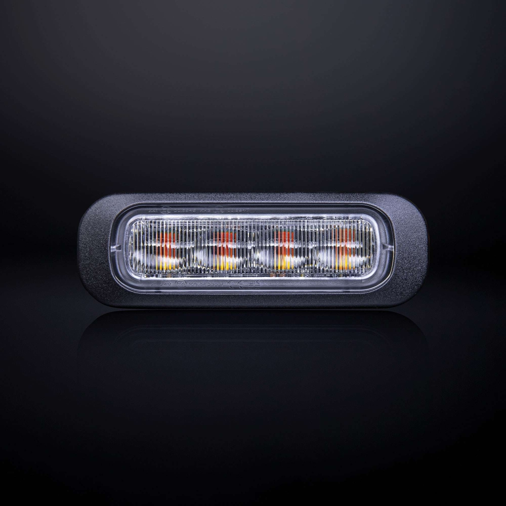 Strands Dark Knight gerichtetes Blitzlicht orange 4 LED klare Linse