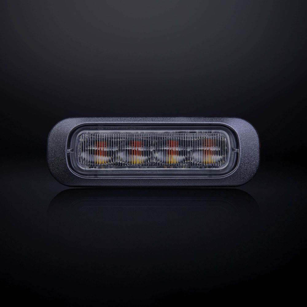 Strands Dark Knight Warnleuchte, 4 LED, bernsteinfarben, 4 m Kabel